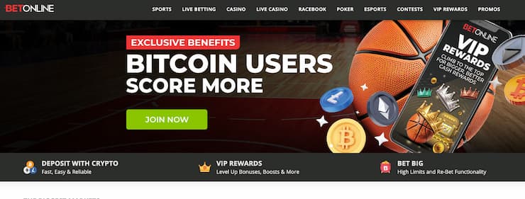 A screenshot of the betonline Florida sports betting welcome page